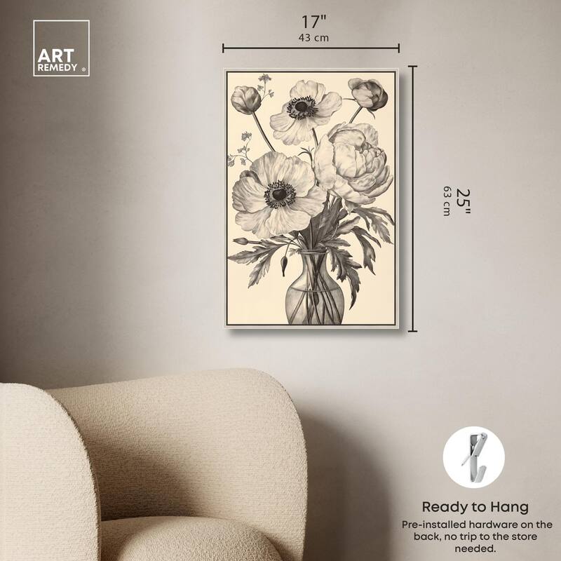 Vase of Vellum Canvas by Art Remedy