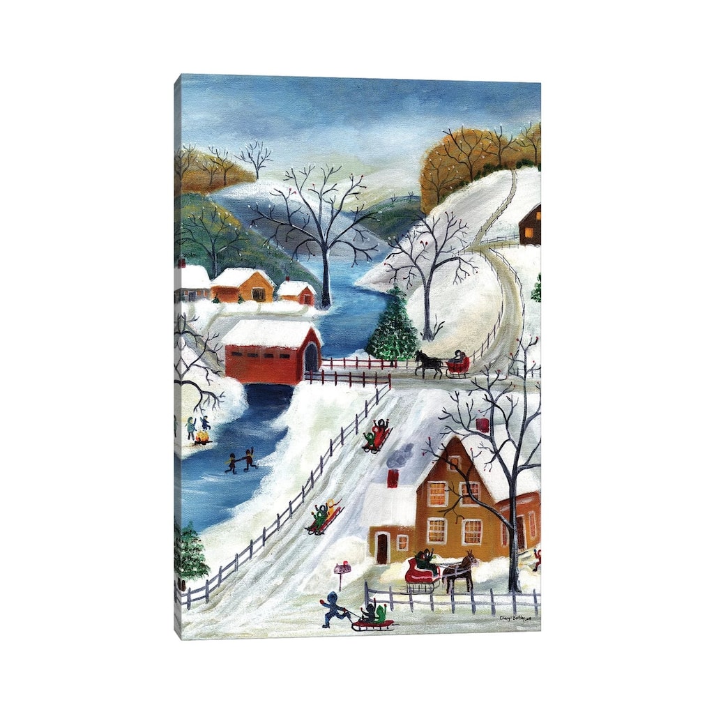 iCanvas "Winter Wonderland Home for the Holidays" by Cheryl Bartley Canvas Print