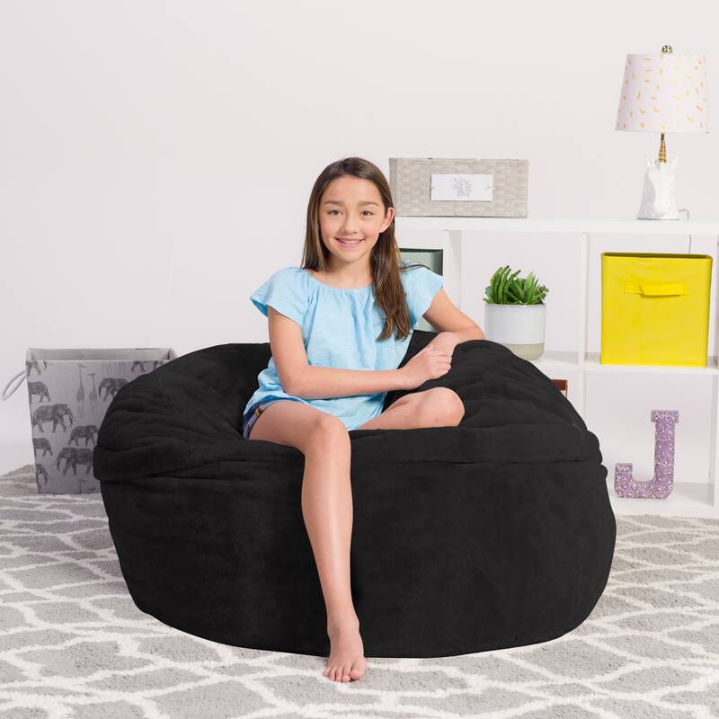 Bean Bag Chair 4-foot Memory Foam Removable Cover Bean Bags