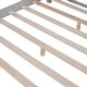 preview thumbnail 8 of 16, Wood Full Size Platform Bed with LED Light, Storage Headboard, and Guardrail, Antique Grey