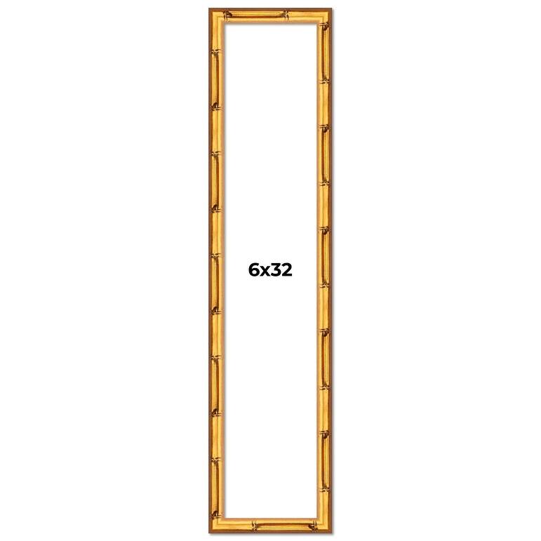 6x32 Frame Gold Bamboo Picture Frame Modern Photo Frame Includes UV Acrylic Shatter Guard Front Acid Free Foam Backing Board