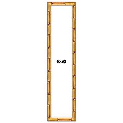 6x32 Frame Gold Bamboo Picture Frame Modern Photo Frame Includes UV Acrylic Shatter Guard Front Acid Free Foam Backing Board