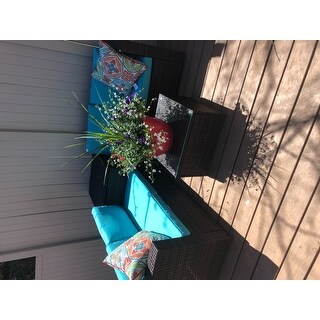 Kinbor 4-piece Patio Furniture Set Rattan Wicker Sectional Sofa Conversation Set with Storage