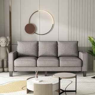 Sofa Modern Living Room Furniture Sofa in Light Grey Fabric - Bed Bath ...