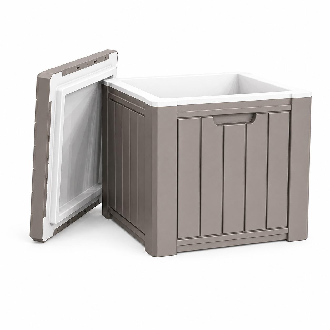 Ice Box Outdoor Resin Storage Box with Seat,Durable and Waterproof for Patio and Garden