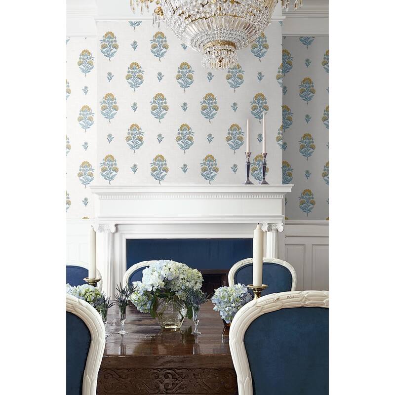 NextWall Floral Spot Peel and Stick Wallpaper