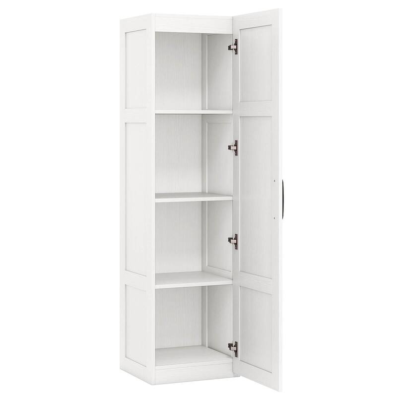 Costway 4-Tier Storage Cabinet with Door Freestanding Bathroom Cabinet - See Details
