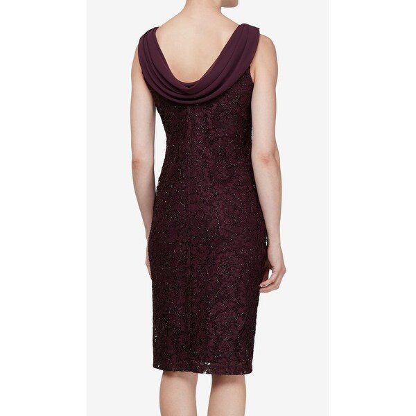 eggplant sheath dress