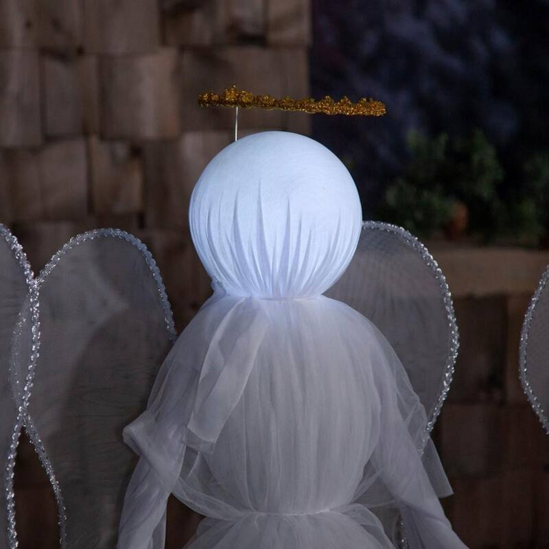 Set of 3 LED Angels - Multi - Color