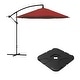 preview thumbnail 29 of 30, Pure Garden 10-Foot Offset Patio Umbrella with Square Base
