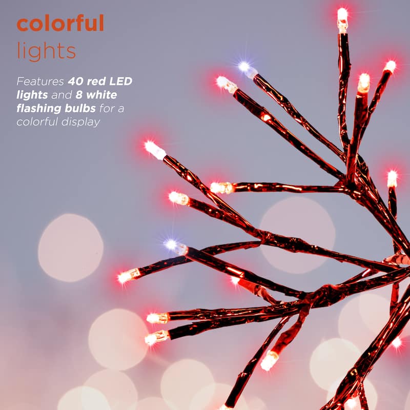 Alpine Corporation 10"H Indoor Christmas Snowflake Ornament with LED Lights