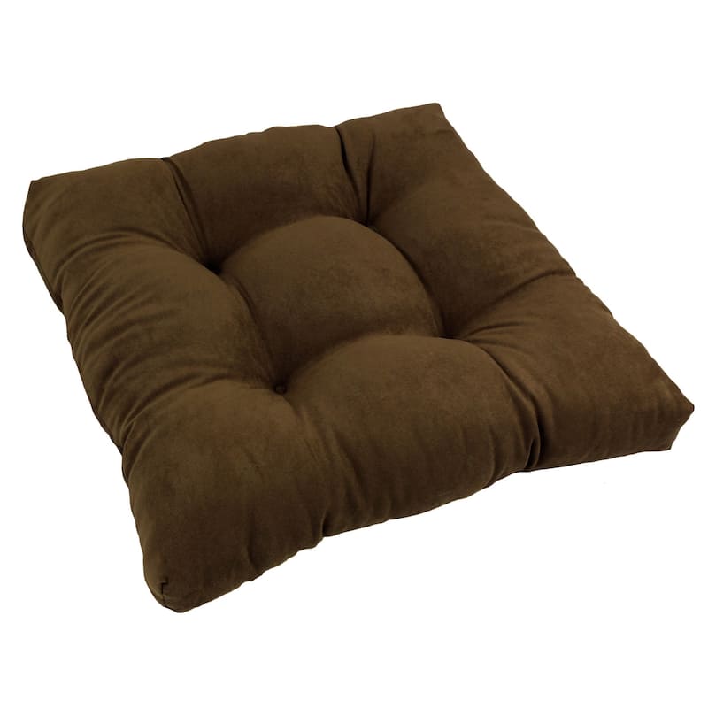19-inch Square Microsuede Chair Cushion (Set of 1, 2, or 4) - 19 x 19 - Single - Chocolate