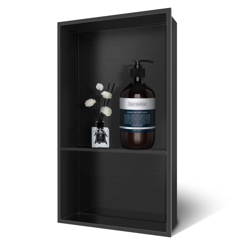 WIZ 12.8-inch W x 18.8-inch H x 4-inch D Stainless Steel Shower Niche