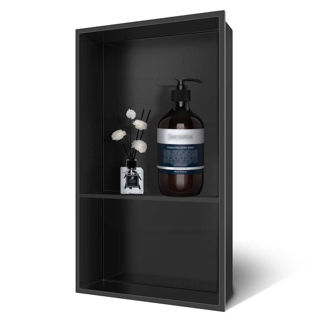 WIZ 12.8-inch W x 18.8-inch H x 4-inch D Stainless Steel Shower Niche