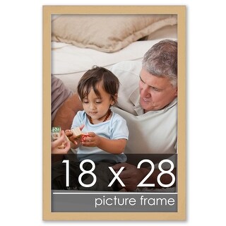 18x28 Traditional Natural Complete Wood Picture Frame with UV Acrylic ...