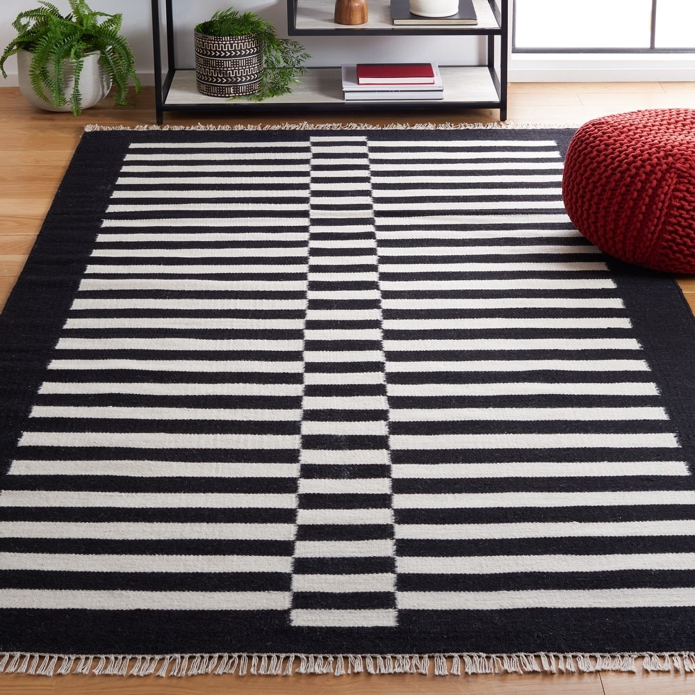 SAFAVIEH Handmade Flatweave Striped Kilim Farah Wool Rug