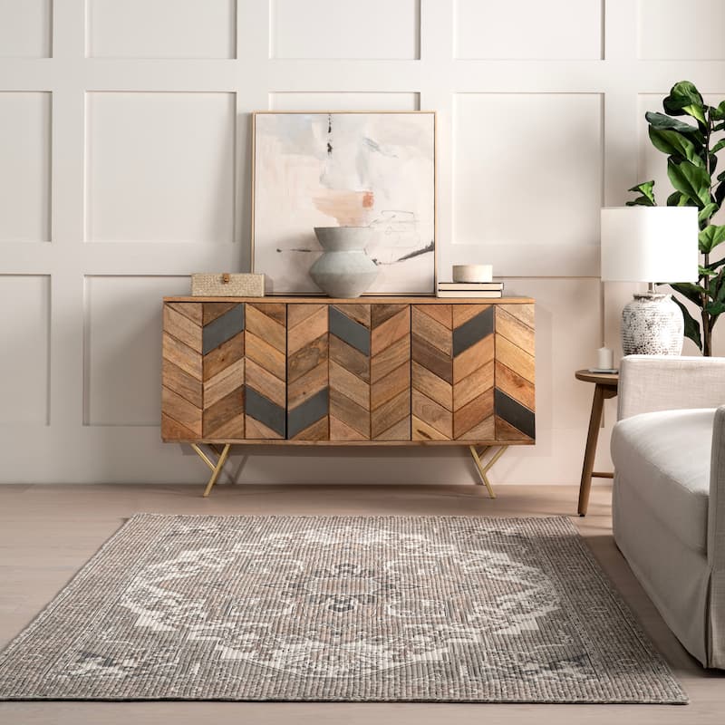 Nuloom Sausha Traditional Medallion Indoor/Outdoor Area Rug