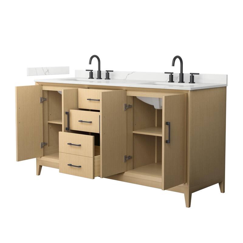 Wyndham Collection WCH7575-66D-QTZ-US3MXX Janna 66" Free Standing