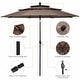 preview thumbnail 37 of 56, Gymax 10ft 3 Tier Patio Market Umbrella Aluminum Sunshade Shelter