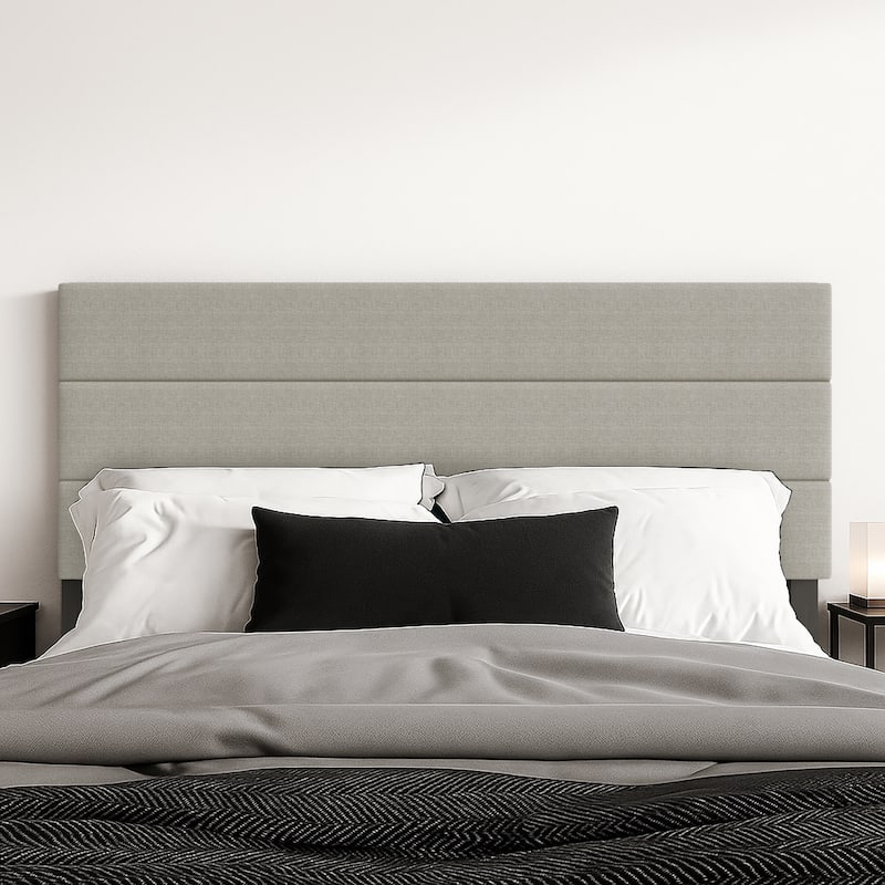 Etta Tufted Upholstered Headboard - Warm Grey - Queen