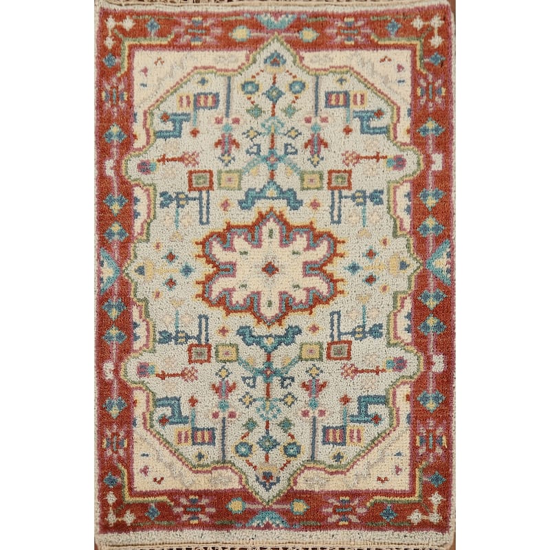 Kazak Indian Accent Rug Handmade Wool Carpet - 2'0" x 3'0"