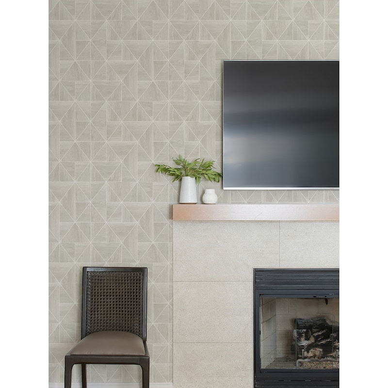 NuWallpaper Taupe Lazlo Peel & Stick Wallpaper - 216in x 20.5in x 0.025in