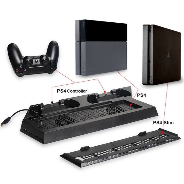Shop Agptek Vertical Stand For Ps4 Slim Ps4 Cooling Fan Dual