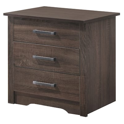 Hudson 3-drawer Nightstand