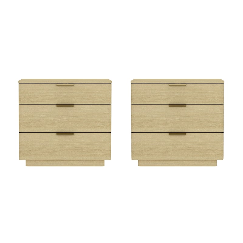 Manhattan Comfort Payton Nightstand with 6 Drawers Set of 2