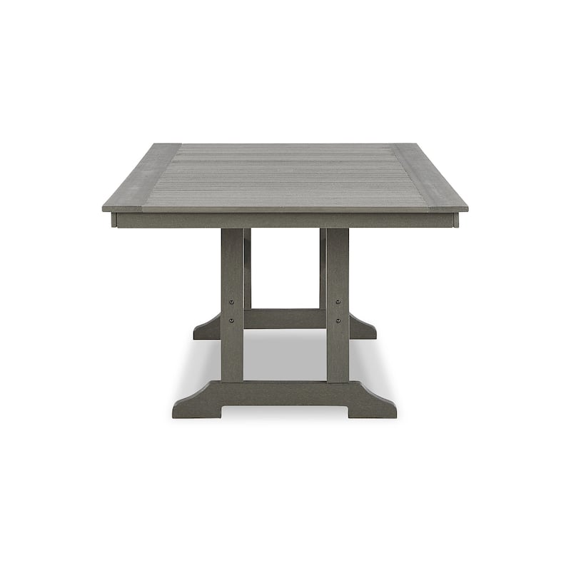 Signature Design by Ashley Visola Gray Outdoor Dining Table with 4 Chairs - 72"W x 42"D x 29"H