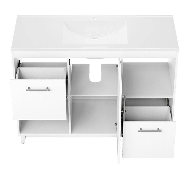 48-Inch Modern Bathroom Vanity with Sink,Ample Storage