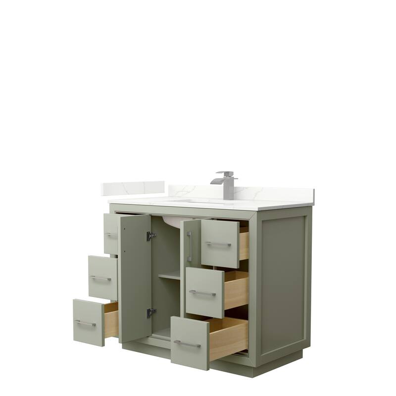 Icon 42-inch Single Vanity, Quartz Top