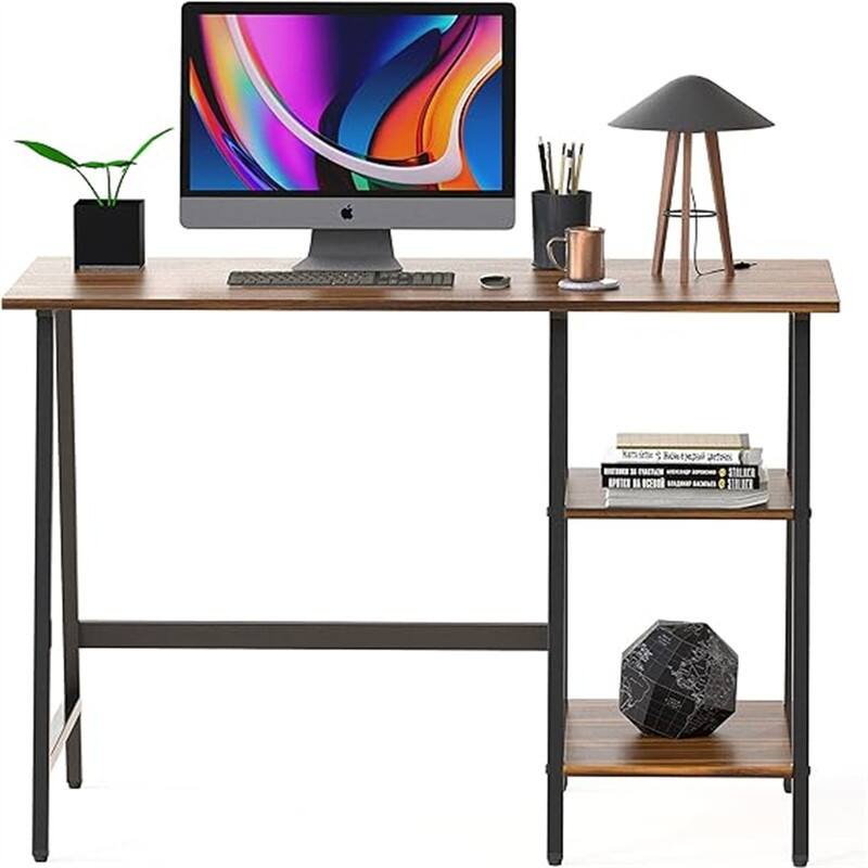 Trestle Home Office Computer Desk - Walnut