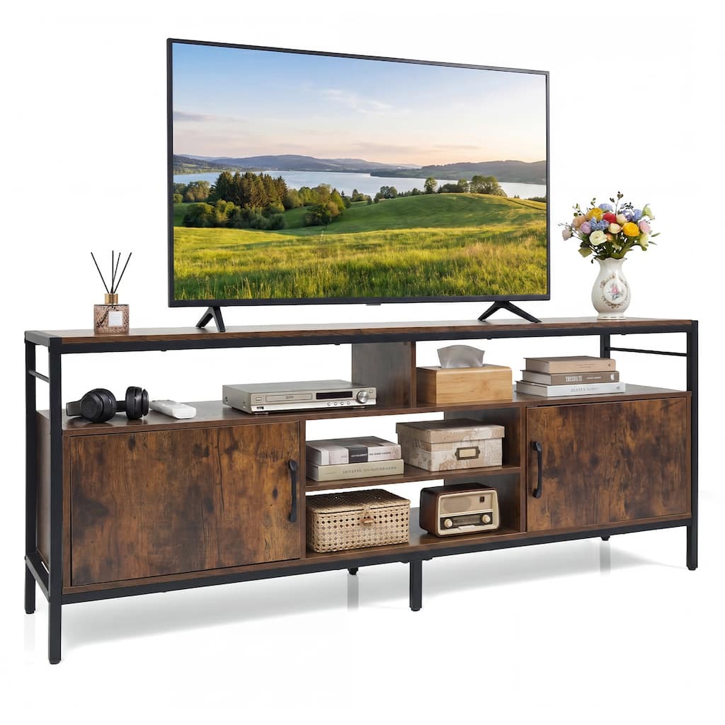 Gymax TV Stand for TVs up to 65'' Entertainment Center w/ 2 Storage