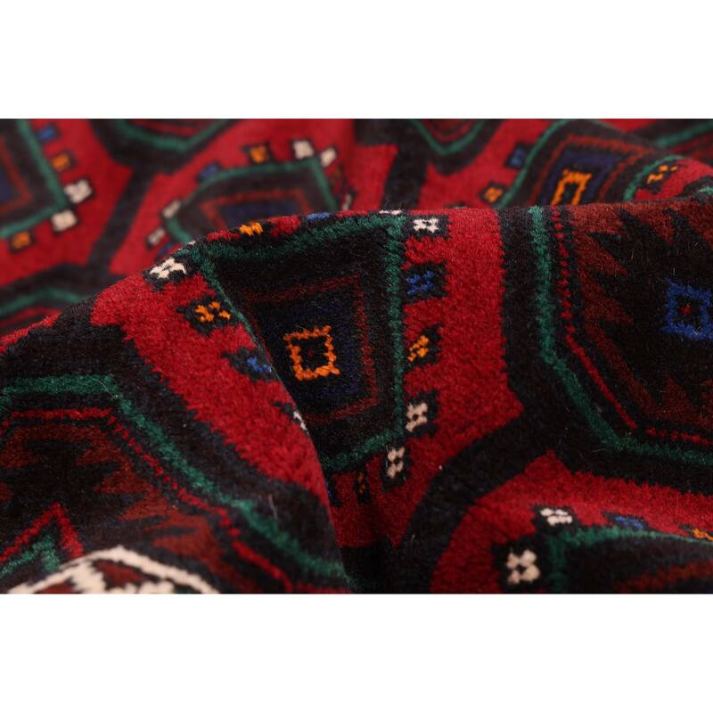 ECARPETGALLERY Hand-knotted Teimani Red Wool Rug - 4'1 x 6'8