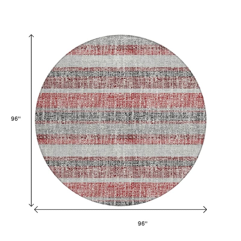 HomeRoots Striped Transitional Rectangle Outdoor Rug
