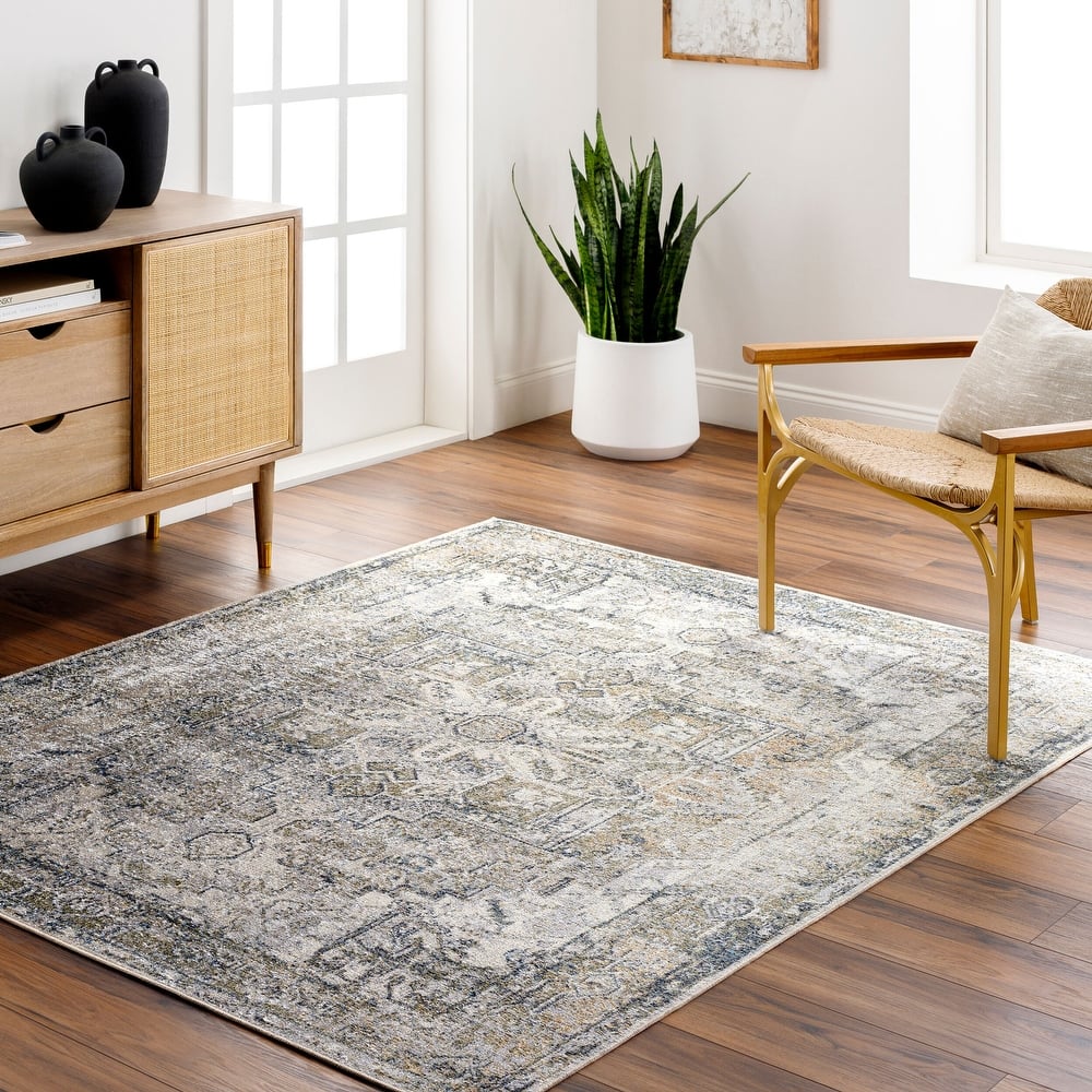 Livabliss Traditional Lillian Medallion Washable Area Rug