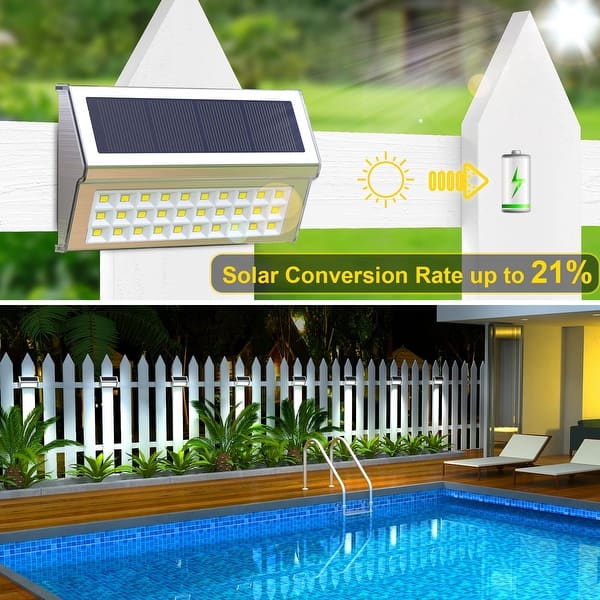 8-Pack Solar Pool Lights For Above Ground Framed Pools – Waterproof Fence Decor, Warm White, Easy Install (Outdoor Swimming Pool Accessories)