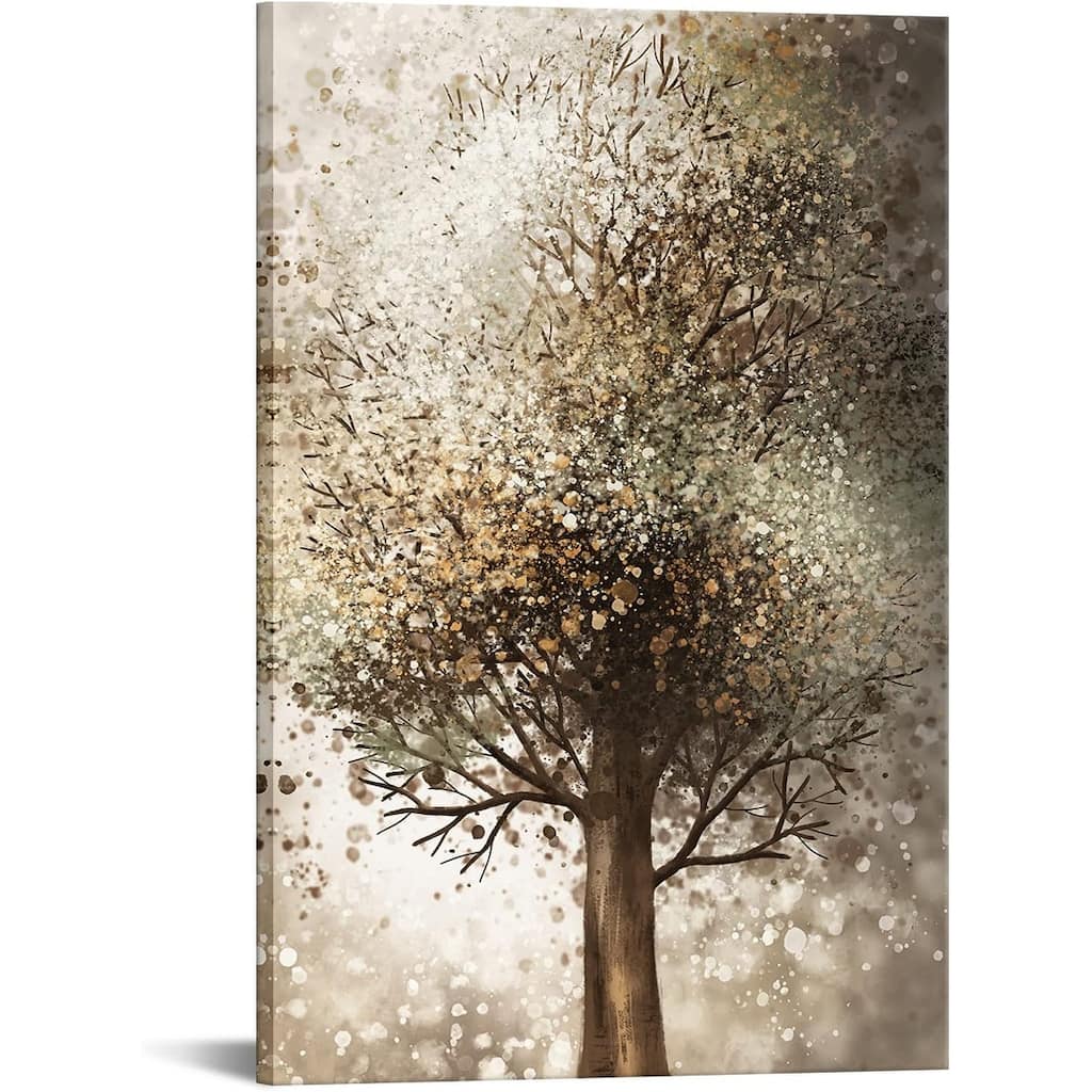 Tree Canvas Brown Wall Art Fantasy Tree Painting Auntumn