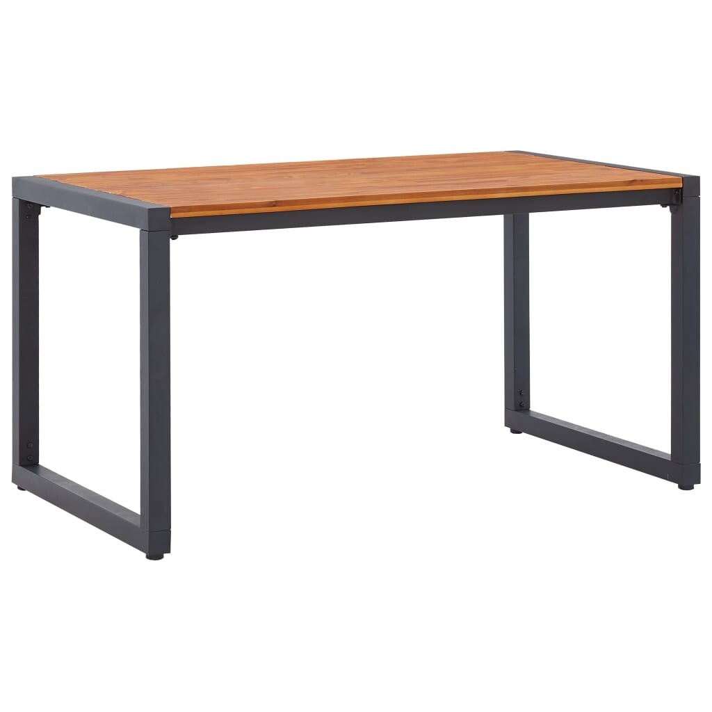 Vidaxl Garden Table With U Shaped Legs 63 X31 5 X29 5 Solid Acacia Wood Overstock 32033114