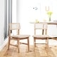 preview thumbnail 1 of 13, DHP Eleni Mid-Century Modern Cane Dining Chairs, Set of 2, Cream/Seadrift