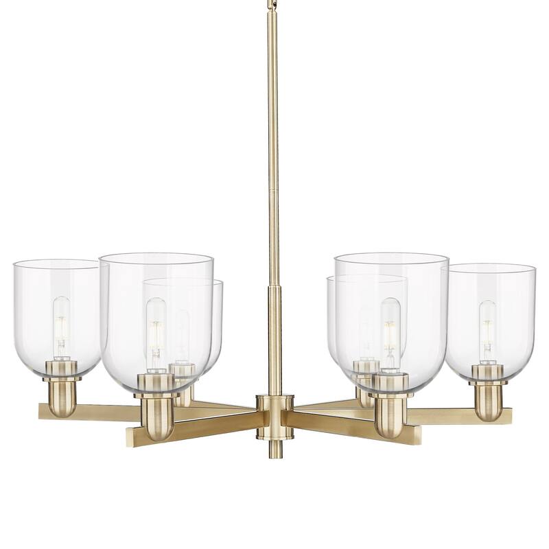 Innovations Lighting 716-6CR-12-36 Bella Chandelier Bella 6 Light 36" - Champagne Bronze / Clear
