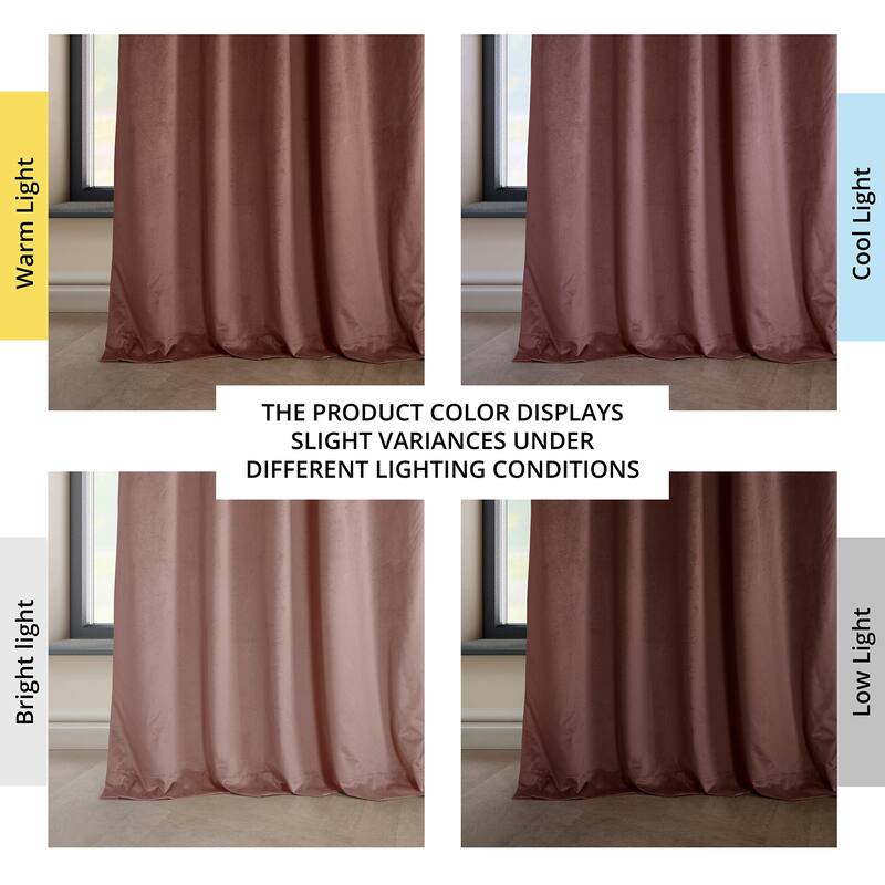 Exclusive Fabrics Heritage Plush Velvet Room Darkening Curtains (1 Panel) Luxury Velvet Curtains for Bedroom & Living Room.