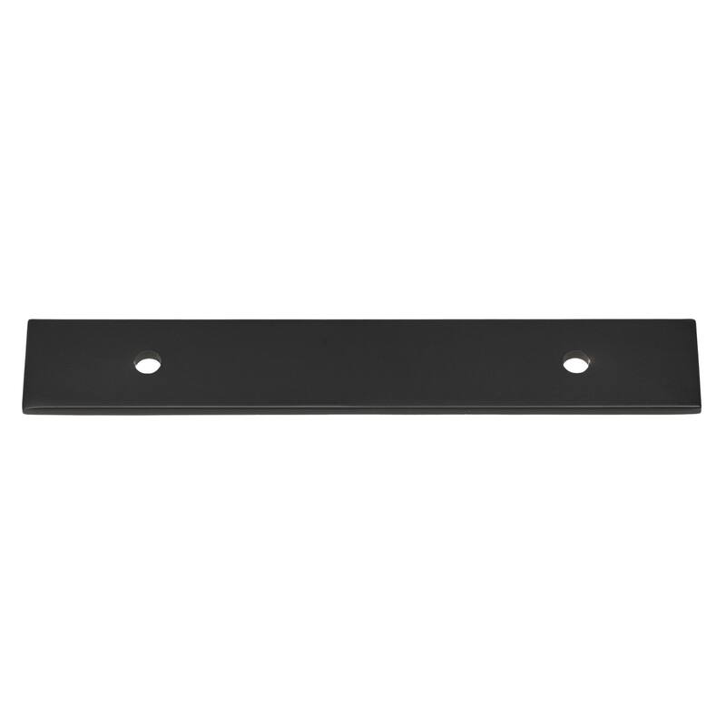 GlideRite 6 in. Squared Backplate 3-3/4 in. Center to Center, 6342-96 - Pack of 5 - Matte Black