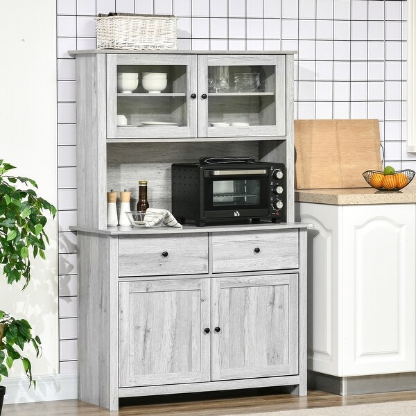 63.5" Kitchen Buffet with Hutch