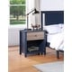 preview thumbnail 2 of 11, Olive & Opie Connelly Nightstand Blue/Vintage Walnut