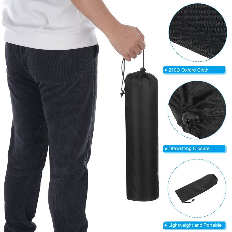 2Pcs 18" Camp Chair Replacement Bag Nylon Foldable Carry Storage Bag with Strap - Black