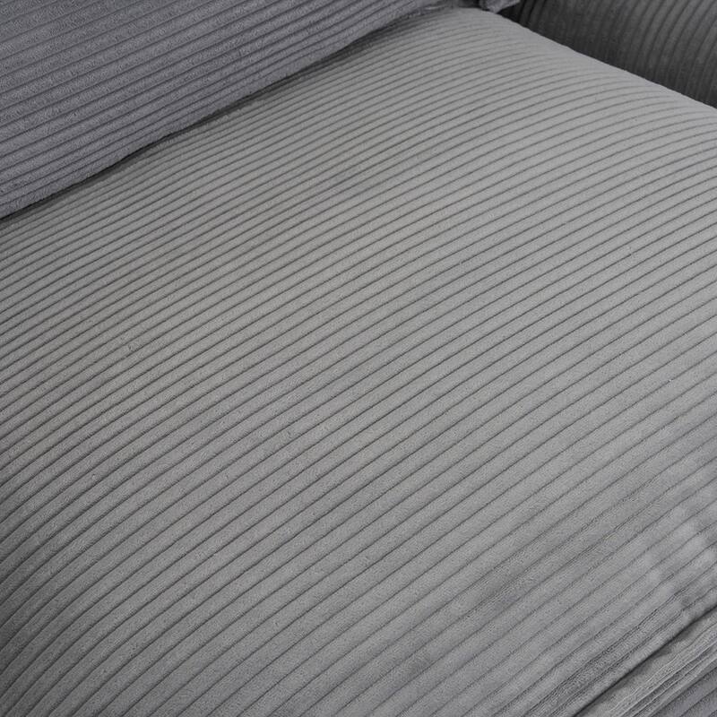 149.6" Corduroy Modular Sofa, L-Shape Sectional with Storage Pockets