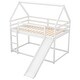 preview thumbnail 9 of 12, Twin over Twin House Shape Bunk bed with Slide