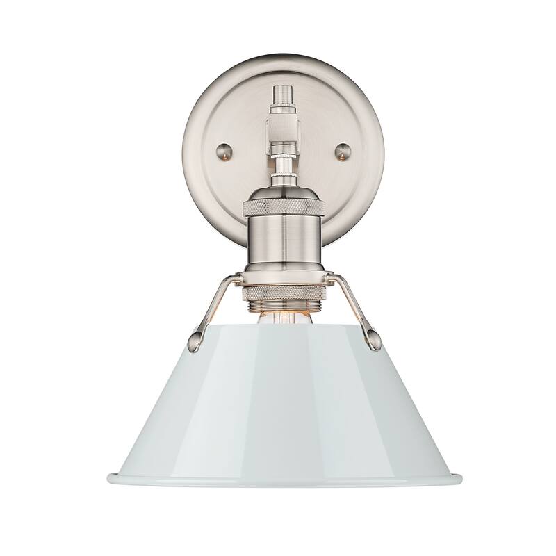 Orwell 1 Light Bath Vanity - Pewter with Dusky Blue